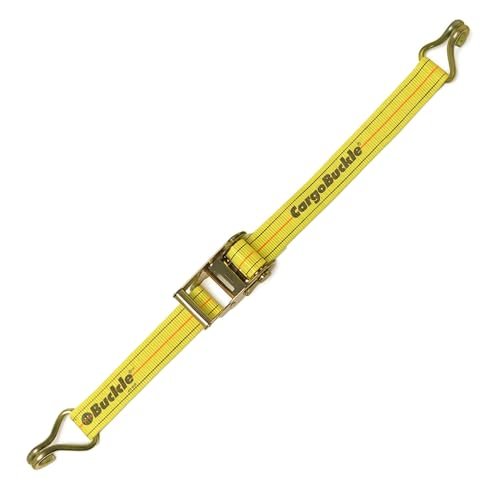 CargoBuckle Retractable Ratchet Straps 2” x 20’ with Double J-Hooks