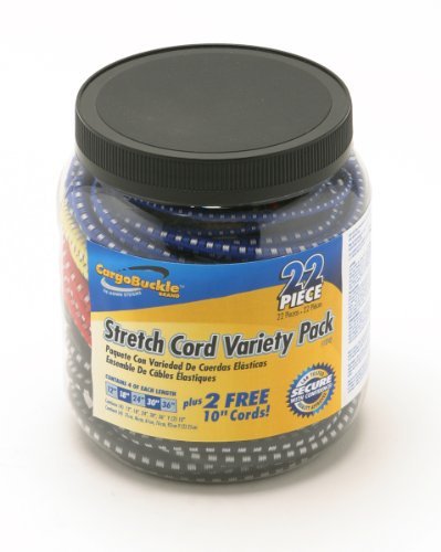CargoBuckle F13742 Stretch Cord Variety, 22-Pack