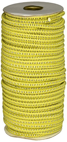 CargoBuckle F05386 1/4-Inch by 100-Feet Utility Stretch Cord Reel, Yellow