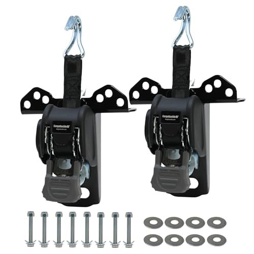 CargoBuckle Heavy Duty Ladder Rack Straps Tie-Down System, Universal Mount for Square/Round Racks, 1-Inch, 1,400 Lbs Break